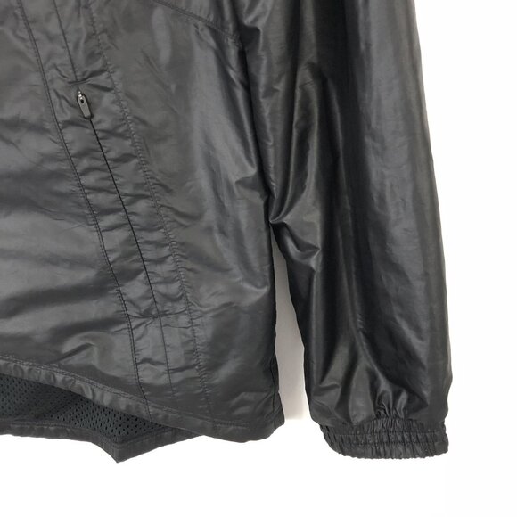 Under Armour Size S Run True Jacket Black Full-Zip Hooded Windbreaker MLB Logo - Picture 8 of 10